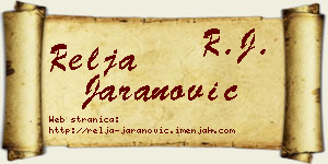 Relja Jaranović vizit kartica